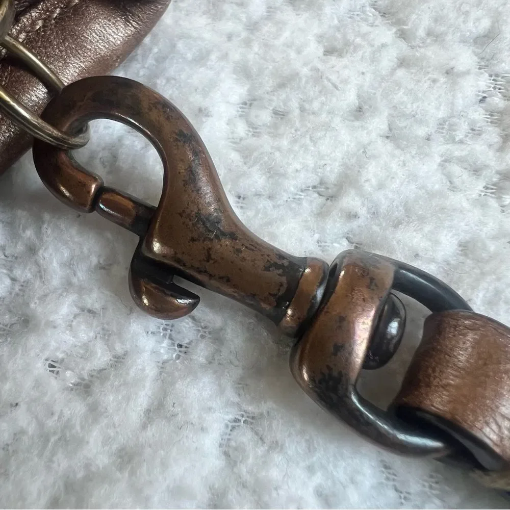 Coach Bronze Copper Madison Pebbled Leather Clutch Wristlet 43225 No Hang Tag - Picture 4 of 13